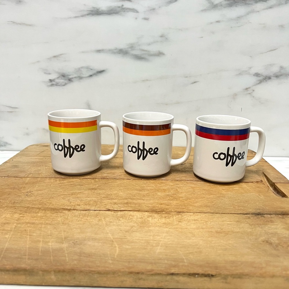 Vintage coffee cups nevco mugs retro mod century